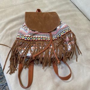 Southwestern/native American inspired festival backpack